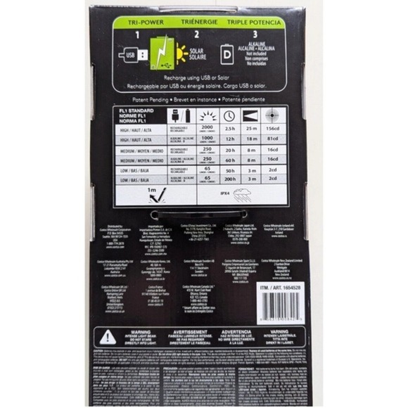 Duracell 2000 Lumens Tri-Power Rechargable Lantern Solar Power Built-In Battery - Picture 13 of 15